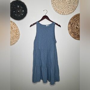 Blue Sleeveless Tiered Swing Dress ✨ GAP